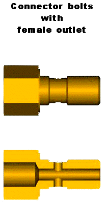 Connectors bolts with female outlet