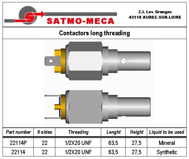 Contactors long threading