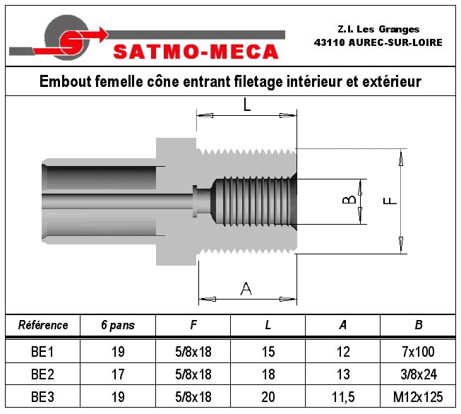 Embout BE