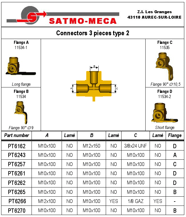 Connectors 3 pieces type 2