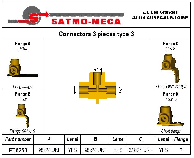 Connectors 3 pieces type 3