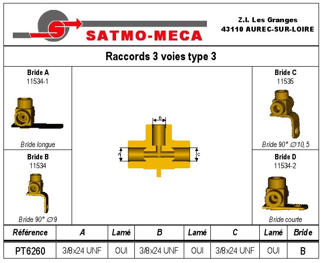 Raccords 3 voies type 3