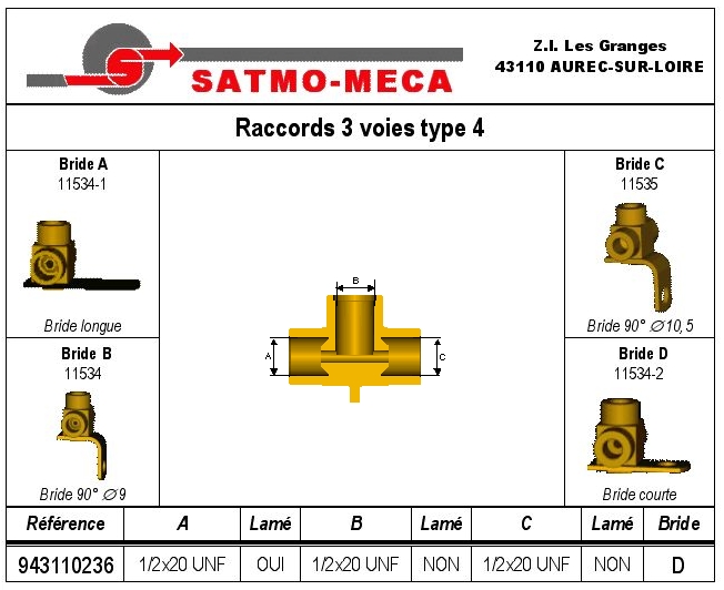 Raccords 3 voies type 4