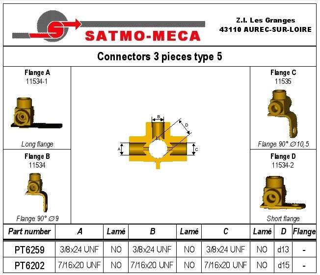 Connectors 3 pieces type 5