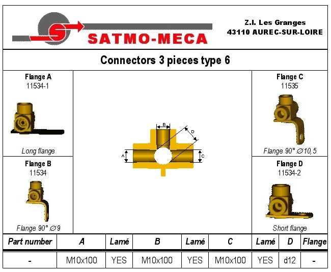 Connectors 3 pieces type 6