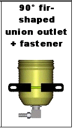 Code level reservoirs fir-shaped union outlet + fastener